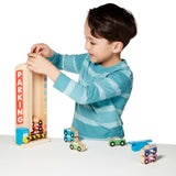 Melissa & Doug Stack & Count Wooden Parking Garage With 10 Cars Melissa & Doug
