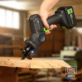 GALAX PRO 20V Cordless Reciprocating Saw, 0-3000RPM Variable Speed Power Reciprocating Saw with 4.0Ah Battery, 2pcs Wood Saw Blades & 1pcs Metal Saw Blade GALAX PRO