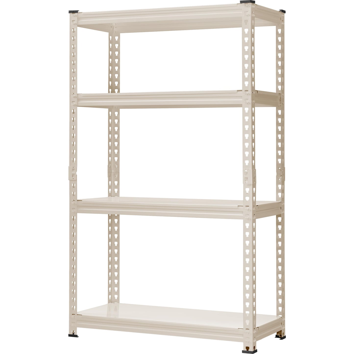 PrimeZone All Metal Garage Storage Shelves, 28" W x 12" D x 60" H 4 Tier Heavy Duty Closet Pantry Shelving Unit, Adjustable Metal Shelf Utility Rack Organizer for Garage, Kitchen, Warehouse, White