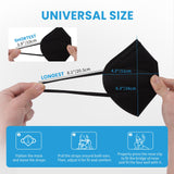 akgk KN95 Face Mask 50 PCS, Breathable Protection Masks, Individually Wrapped, 5-Ply KN95 Black Masks, Cup Dust Safety Masks akgk