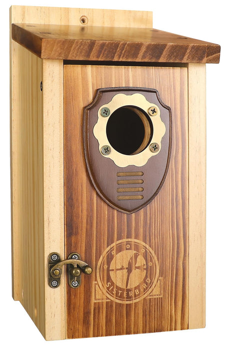 SISTERBIRD Bird Houses for Outside, Premium Wooden Bluebird Houses for Outside, Assembly Birdhouses for Outdoors, Weatherproof Bird House, Bluebird Finch Swallow Wren Chickadee SISTERBIRD