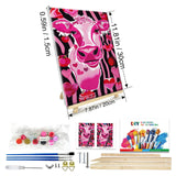 JOOZ Cow Paint by Numbers Kit for Adults with Frame, Funny Cow Paint by Numbers with Easel, DIY Acrylic Oil Painting by Number with Frame, Adult Paint by Number Kits for Wall Decor 8 x 12 Inch JOOZ