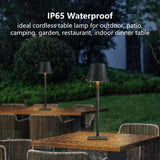 Fizrice Cordless Table Lamp Rechargeable Lamps: 6000mAh Battery Operated Table Lamp Outdoor Waterproof, Touch Control, Portable Wireless Desk Lamp for Dinner/Bedroom/Restaurant(Black 2 Pack) Fizrice