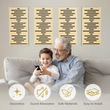 TONOR 4-Pack Acoustic Wood Wall Panels, 23.6” * 11.8” * 1.9” 3D Self-adhesive Wall Panel, Three-layer Soundproof Tiles for Echo Absorbtion, Acoustical Barrier of Polyester Fiber, wood, Burly Wood TONOR