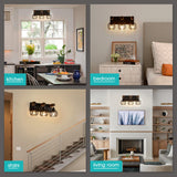 Farmhouse Bathroom Light fixtures, 3 Light Wood Bathroom Lights Over Mirror, Rustic Rattan Black Vanity Light with Globe Metal lampshade, Sconces Wall Lighting for Bathroom, Living Bedroom Hallway Zhizenl