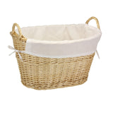 Household Essentials ML-5569 Willow Wicker Laundry Basket with Handles and Liner | Natural Brown Household Essentials