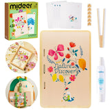 Happytime Flower Press Kit for Kids, Creativity Crafts DIY Plant Drying Set, Wooden Convenient to Carry, Gift for Boys and Girls Happytime