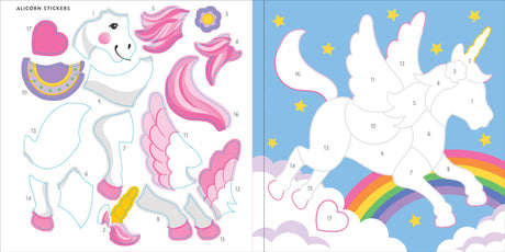 My First Color-by-Sticker Book - Unicorns & More PETER PAUPER PRESS