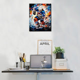 Ice Hockey Athletes Painting Graffitic Sportman Paint by Number Kits 16 x 20 inch Canvas Extreme Sports DIY Oil Painting for Kids Adults Beginner with Brushes and Acrylic Home Decor (Frameless) TUMOVO