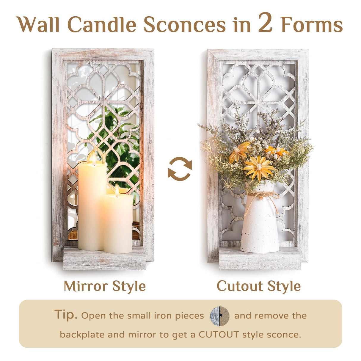 Walasis Wood Small Wall Shelves for Candle - Decorative Floating Shelf Candle Sconces for Wall Decor Rustic Carved Wall-Mounted Shelf Rustic Wooden Shelving for Bathroom Bedroom Walasis