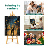 2 Pack Paint by Numbers Kit for Adults Beginner, Romantic Lover Adult Paint by Number Kits on Canvas, DIY Acrylic Number Painting for Adults Landscape for Home Decor Gift 16x20 Inch Possoco