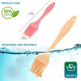 16 Pcs Silicone Basting Pastry Brush - Cooking Brush for Oil Sauce Butter Marinades, Food Brushes for BBQ Grill Kitchen Baking, Baster Brushes Baste Pastries Cakes Meat Desserts SEOMINSOO