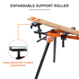 Miter Saw Stand with Pedestal Roller, Stainless Steel Portable Work Support Stand for Workshop Tools, 500 Lb Max Table Saw Stand Miter Saw Table, Folding Table Saw WINMAX TOOLS AUTOMOTIVE