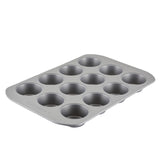 Farberware Nonstick Bakeware 12-Cup Muffin Tin / Nonstick 12-Cup Cupcake Tin - 12 Cup, Gray Farberware
