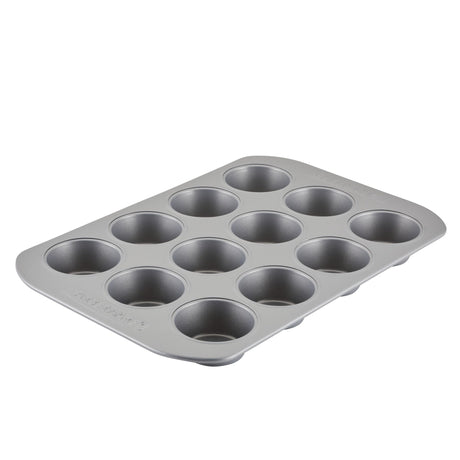 Farberware Nonstick Bakeware 12-Cup Muffin Tin / Nonstick 12-Cup Cupcake Tin - 12 Cup, Gray Farberware