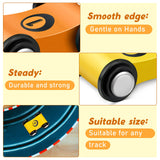 4 Pieces Wooden Car Ramp Race Track Toys for Aged 1 2 3, Christmas Party Present Wooden Car Ramp Racer Mini Cars Play Set Replacement Cars, 4 Pieces Zhanmai