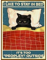 5D DIY Diamond Painting Kits for Adults,Don 't Want to get up Cat Diamond Painting Full Drill Round Art Gems Diamond Art Perfect for Home Wall Decor(12x16Inch) GuyAna