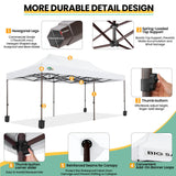 COBIZI 10x20 Pop up Canopy Without Sidewall Heavy Duty Commercial Outdoor Gazebo Easy Up Wedding Party Tents for Parties with Roller Bag, All Season Wind & Waterproof UPF50+(Upgrade Hexagonal Tube) COBIZI