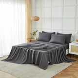 ILAVANDE King Size Sheets Set 6 Piece,Hotel Luxury Super Soft 1800 Series Microfiber Grey Bed Sheets King Set-Wrinkle Free & Breathable-14 Deep Pocket Sheets for King Size Bed(King,Grey) ILAVANDE