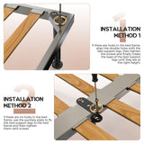 YUEYIN Under Bed Metal Support Legs, Adjustable Height Bed Frame Support Leg, Bed Slat Support Leg for Heavy Duty/Wooden/King/Queen Bed Frame (7"-12.6" (4pcs)) YUEYIN