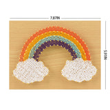 CraftMelonMelon DIY 3D String Art Kit for Adults Beginners - Rainbow Cloud Craft Kit- Beginner to Advanced Crafters, Unique Home Wall Decorations Gift，Art Crafts(5.91 inches * 7.87 inches) CraftMelonMelon