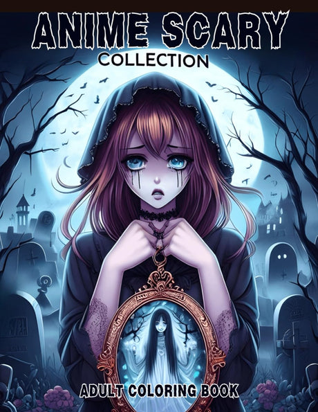 Anime Scary Collection Coloring Book (Anime Art) WoodArtSupply