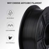 ANYCUBIC 3D Printer Filament PLA 1.75mm, FDM Printer Filament 1kg Spool (2.2 lbs), Dimensional Accuracy +/- 0.02 mm (1kg, Black) ANYCUBIC