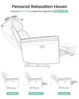 Susalt Power Recliner Chair with Adjustable Backrest Footrest, Ultra-Comfy Velvet Reclining Chair with Overstuffed Arms & Lumbar Support USB Port for Living Room Bedroom, Tool-Less (Brown) Susalt