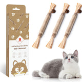 Potaroma 3 Pack Natural Silvervine Sticks Cat Toys, Catmint Silvervine Blend Sticks, Catnip Kittens Chew Toys Teeth Cleaning, Matatabi Dental Care Cat Treat Edible Kitty Lick Toys, Package May Vary Potaroma