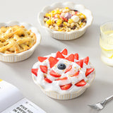 vancasso Mini Pie Pans Set of 6, 5.2 Inch Ceramic Deep Dish Pie Plates with Ruffled Edge for Baking, Microwave & Oven Safe, White vancasso