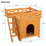 118" Large Wooden Window Catio Outdoor Cat Enclosure Walk in Cat Cage Kitten Playpen Patio with Weatherproof Roof, 6 Platforms, 2 Bouncy Bridges and 2 Resting Houses MegaChoice