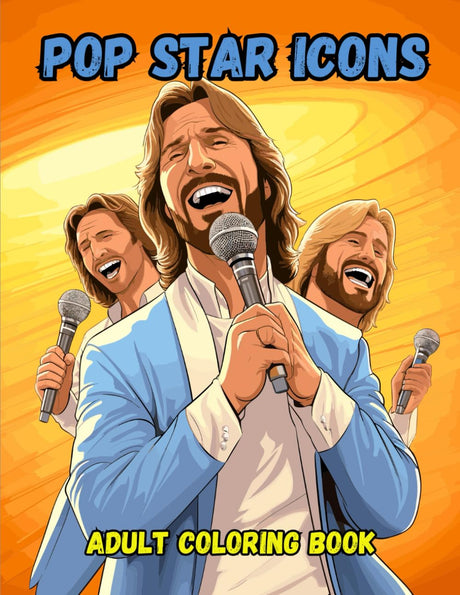 Pop Star Icons Adult Coloring Book: Adult Coloring Book of Famous Pop Stars Past and Present (Icons: A Coloring Series Celebrating Legends) Majosta