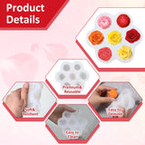 Lnngub Flower Silicone Mold,Rose Candle Mold 7 Cavity Silicone Flower Candle Molds for Candles Making Rose Peony Fondant Molds for Jelly Chocolate Mousse Cake Decorating Lnngub