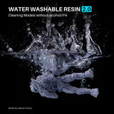 ELEGOO Water Washable 3D Printer Resin 2.0, 405nm UV-Curing 3D Resin with Lower Viscosity, Higher Toughness, Compatible with Saturn Mars Jupiter MSLA DLP LCD 3D Printers, Ceramic Grey 2000g ELEGOO