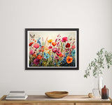 croshom Wild Flowers Diamond Art Painting for Adults-Flower DIY 5D Diamond Art Kits,Gem Art Kits for Gift Home Decor 12x16in croshom