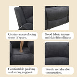 Recliner Chair for Adults, Classic and Traditional Manual Recliner Chair with Overstuffed Arms and Back, Manual Single Sofa, Ergonomic Adjustable Reclining Chairs for Adults, Corduroy-Grey SNKBOAT
