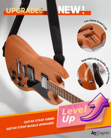 Leo Jaymz DIY Double Cut Electric Guitar Kits with Mahogany Body and Neck - Laurel Wood Fingerboard and All Components Included (DC) Leo Jaymz