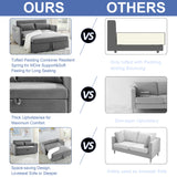 SumKea 3-in-1 Sleeper USB Port Adjustable Velvet Convertible Sofa with Pull Out Bed, 2 Pillows & Side Pocket – Ideal for Living Room and Bedroom, Grey SumKea