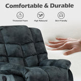 EBELLO Loveseat Recliner Sofa for Living Room, Extra Wide Modern Overstuffed 2 Seat Reclining Manual Sofa Chair, Breathable Fabric and Padded Cushion, Green Grey EBELLO