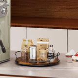 LAMU Lazy Susan Organizer, 9'' Lazy Susan Turntable for Cabinet, Table Top, Kitchen, Countertop, Bathroom, Pantry, Spice Organization, Wooden,1 Pack LAMU