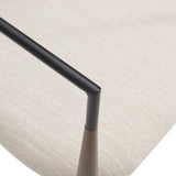 Christopher Knight Home Names Modern Metal Loveseat, Living Room Fabric Upholstered Settee, Curved Open Backrest 2-Seater Sofa, Cozy Couch for Bedroom, Apartment, Home Office, Black+Coffee+Beige Christopher Knight Home