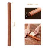 Wood Rolling Pins for Baking- Fulimax 16" Classic Wooden Rolling Pin for Dough, Rodillo Para Masa for Fondant Pizza Pie Crust Cookie Pastry Pasta, Baking Essentials, Rosewood Fulimax