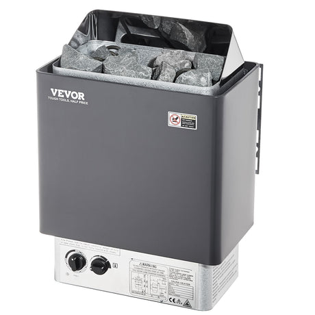 VEVOR Sauna Heater,220V Electric Sauna Stove, Steam Bath Sauna Heater 3h Timer and Adjustable Temp for Max. 176-318 Cubic Feet, (4.5KW) FCC Certification VEVOR