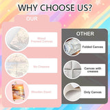 4 Pack Framed Paint by Numbers Kit for Adults Beginners-Beach Adult Paint by Number Kits on Canvas Framed, Sunset Landscape DIY Acrylic Oil Painting by Numbers for Adults for Gift Home Decor(8x12inch) Arttoplus