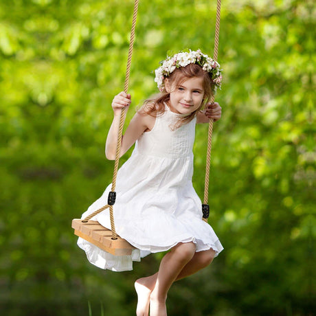 Wooden Tree Swings Tree Swing for Adults Children Kid's Wood Swing Seat with Adjustable Rope 220lbs Load Wooden Swing Set for Indoor Outdoor YAERSI