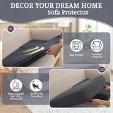 BT.WA Sectional Couch Covers for Sofa Cushion L Shaped Couch Cover Washable Soft Couch Cushion Covers Stretch Sofa Slipcovers(3-Piece for Sofa Seat or Backrest, Dark Grey) BT.WA