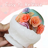 Juome Easter Egg Mold - Silicone Easter Candle Molds for Candle Making Silicone Shapes Resin Wax Mold for Candles Soap, Easter Party Decorations Juome