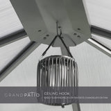 Grand Patio 10'x13' Gazebo Outdoor Hardtop Polycarbonate Gazebo Canopy with Netting and Curtains for Garden, Patio, Backyard Grand patio