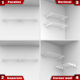 WALMANN 2 Pack Garage Wall Shelves, 2 x 4 ft/24 * 48 inch Wall Mounted Storage Shelves for Garage Heavy Duty Wall Shelving, Holds Up to 220 Lbs(White) WALMANN
