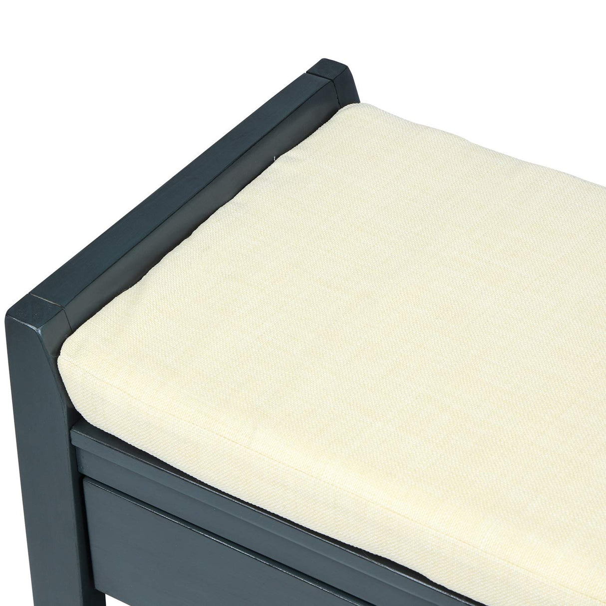 Knocbel Entry Storage Bench Shoes Rack with Cushioned Seat, 2 Drawers & Slatted Shelf, Living Room Entryway Hallway Foyer Shoe Bench Bedroom End of Bed Bench (Antique Navy) Knocbel